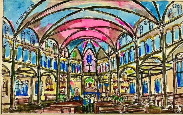 Nhà thờ làm từ gỗ cà chít được voi kéo từ rừng về- Ảnh 9.