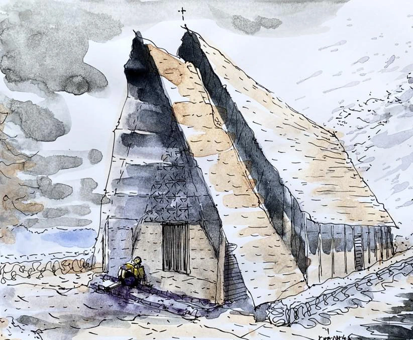 Nhà thờ có mái giống lưỡi rìu độc đáo- Ảnh 3.