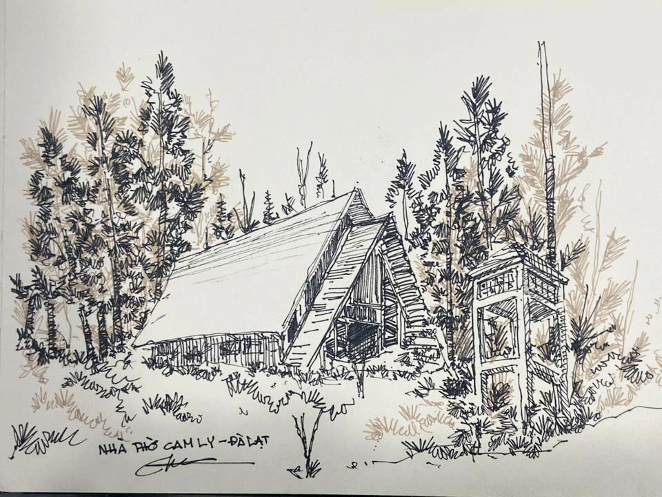 Nhà thờ có mái giống lưỡi rìu độc đáo- Ảnh 4.