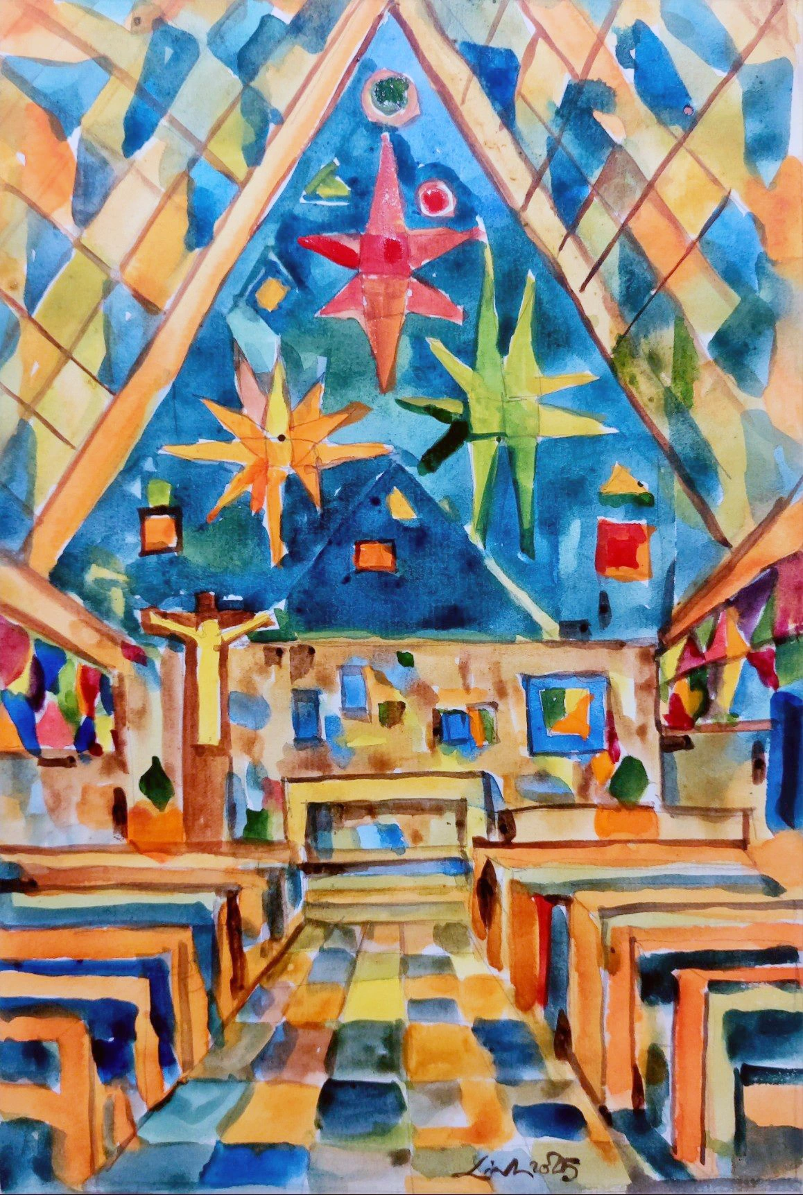 Nhà thờ có mái giống lưỡi rìu độc đáo- Ảnh 1.