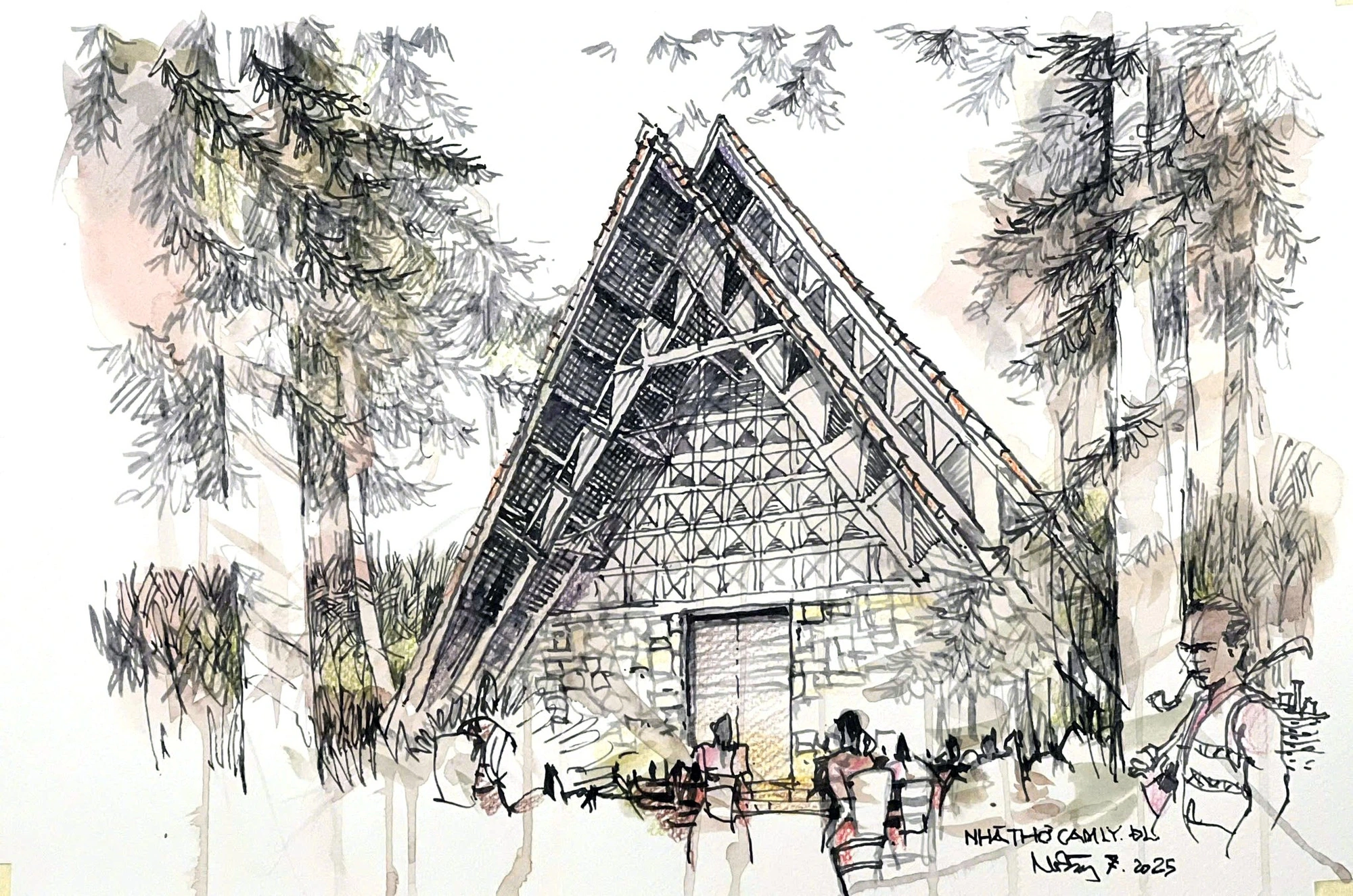 Nhà thờ có mái giống lưỡi rìu độc đáo- Ảnh 5.