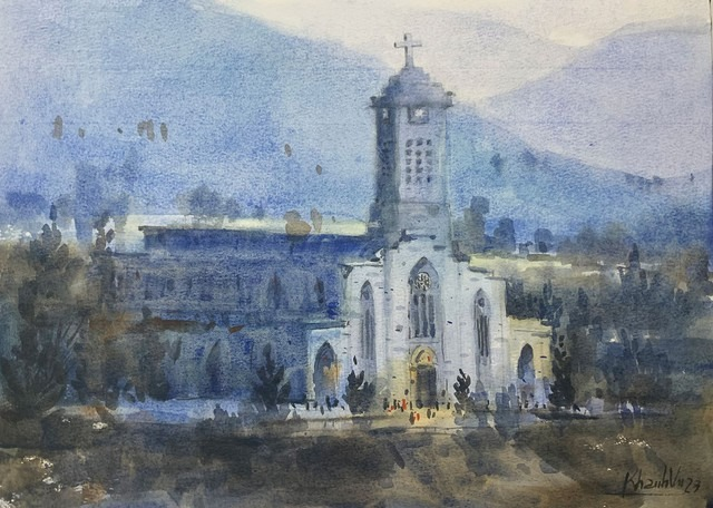 Góc ký họa: Nhà thờ Núi Nha Trang